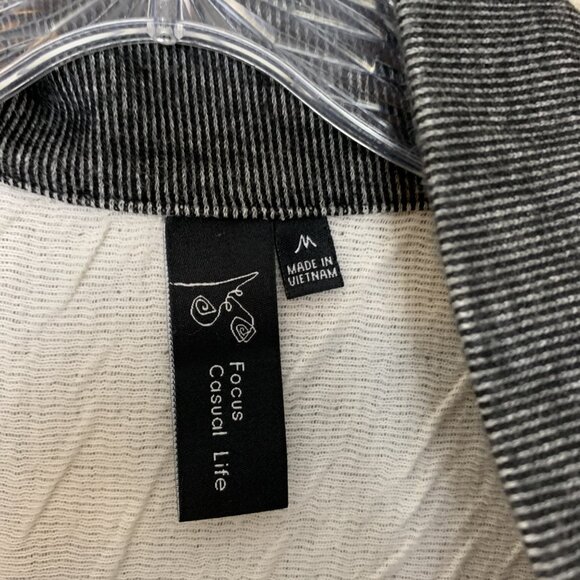 Focus Casual Life Womens M Jacket Cardigan Knit Gray Boho Button Pockets - Picture 2 of 12